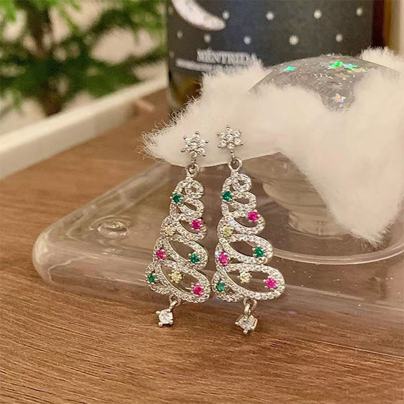 Weihnachtsbaum-Ohrringe