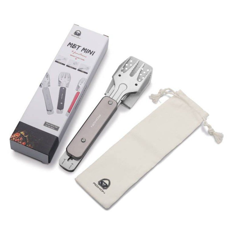 Sandsberg | Faltbare abnehmbare Edelstahl-Hybrid-Grillzange, mit ausziehbarem Griff & Flaschenöffner