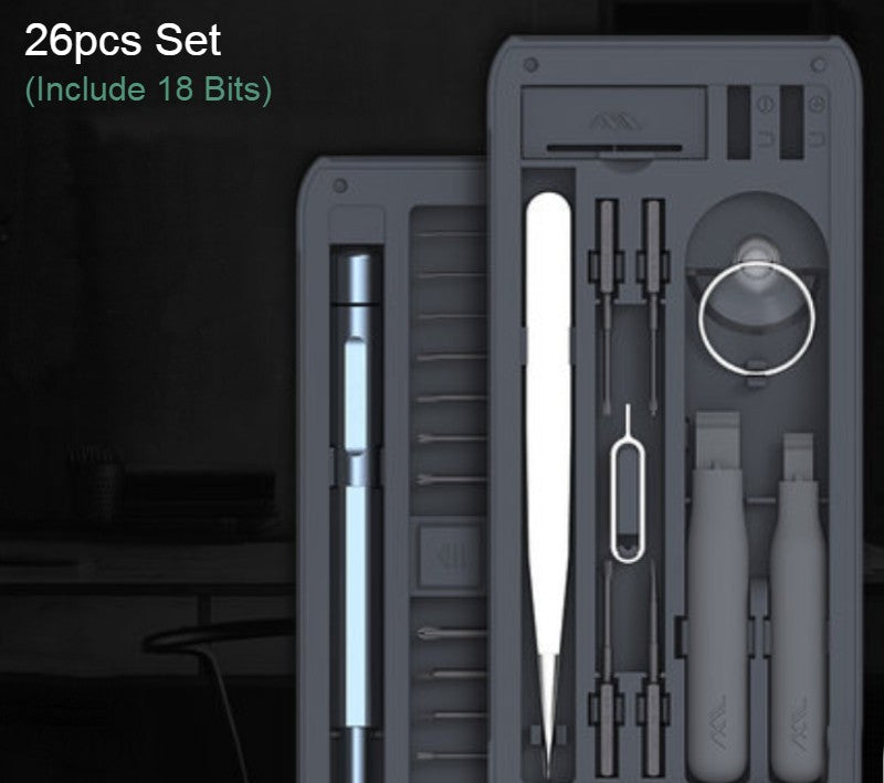 Sandsberg | 30-in-1 Präzisions-Schraubendreher-Kit mit 45mm langen Schraubendrehereinsätzen, 28 verschiedenen Einsätzen, für Uhren, Kameras, Computer, Telefone, Spielzeug und mehr