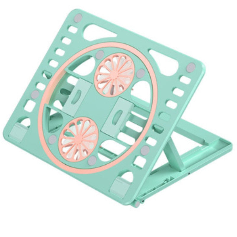 Sandsberg | Verstellbarer Laptopständer mit Kühlventilator, drehbarem Telefonclip, für Laptop, Tablet, Telefon & Buch