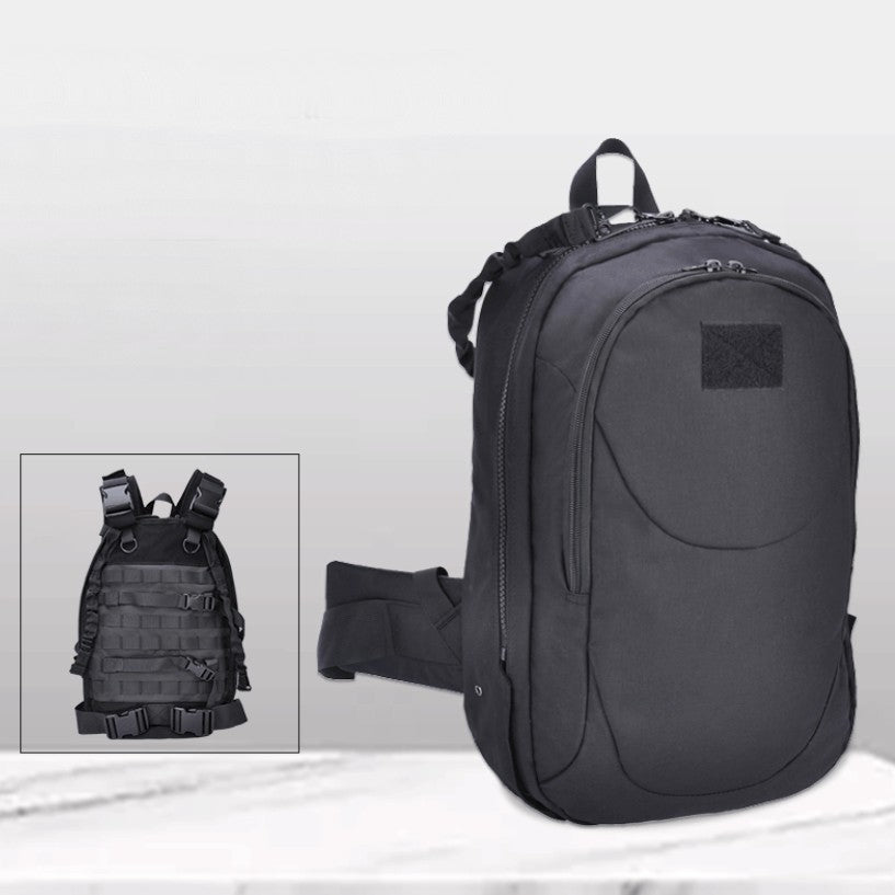 Sandsberg | Taktische transformierbare Weste-Rucksack, aus strapazierfähigem und wasserdichtem Material, mit verstellbaren Riemen und Montagesystem, für den Außenbereich, Wandern, Reisen und mehr