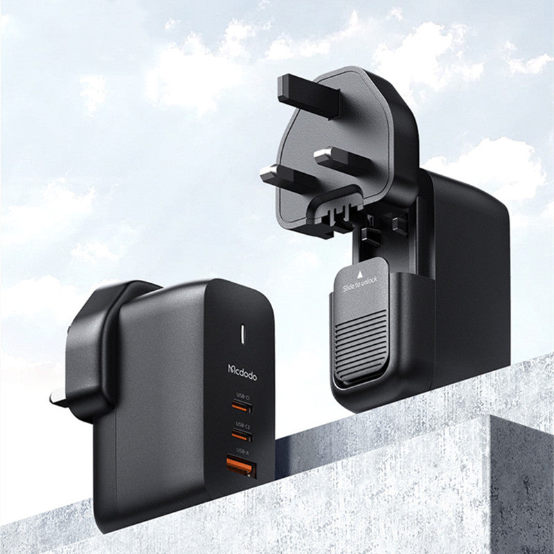 Sandsberg | 65W Handy-Ladegerät mit 2 USB-C- und 1 USB-A-Anschluss, für Handy und Laptop