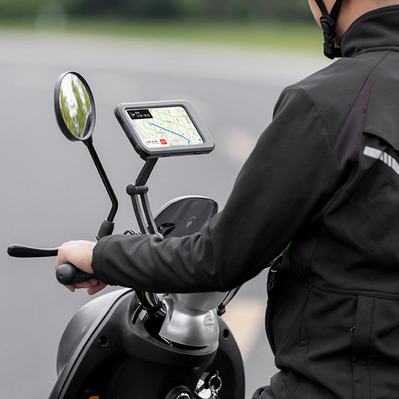 Sandsberg | Wasserdichter Fahrrad-Handyhalter mit Gehäuse, für Motorrad-/Fahrradlenker