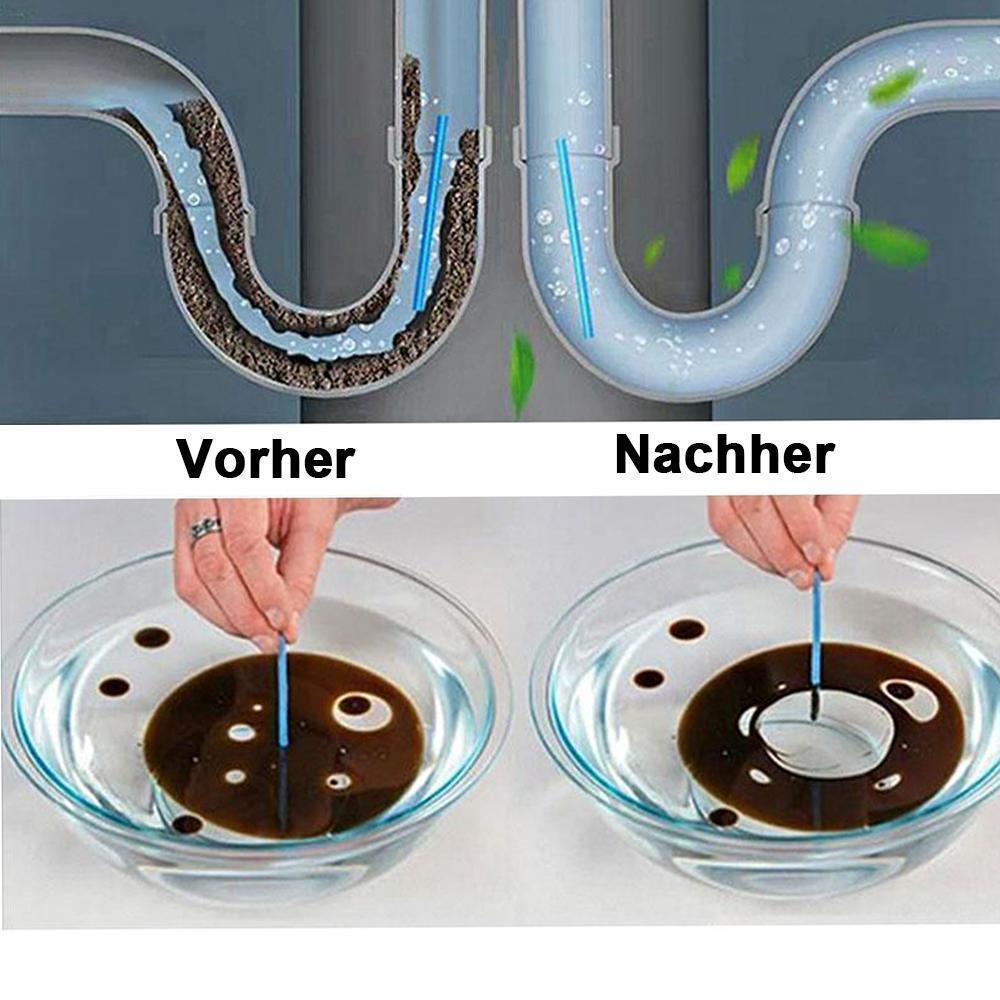12/Set Rohrreinigungsstäbchen Öldekontamination Küche Toilette Badewanne Abflussreiniger