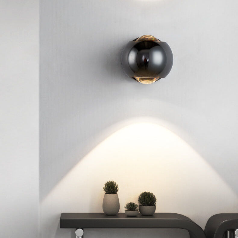 Modern minimalist einfarbig rund drehbar Eisen Aluminium COB LED Wandleuchte lampe