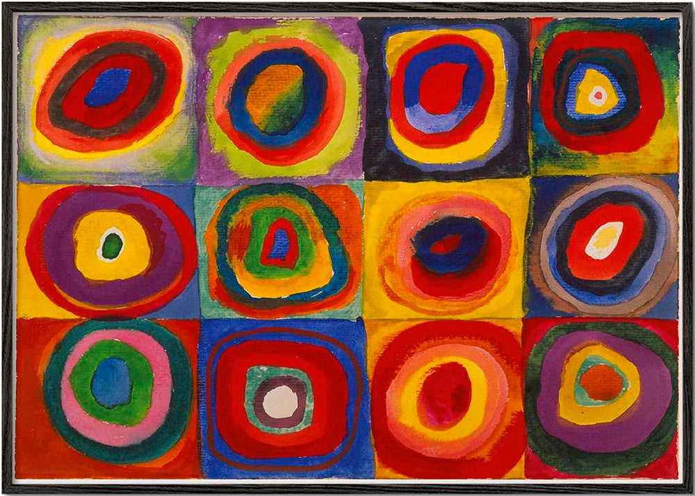 Sandsberg | Farbstudie - Quadrate und konzentrische Ringe - Vasili Kandinsky
