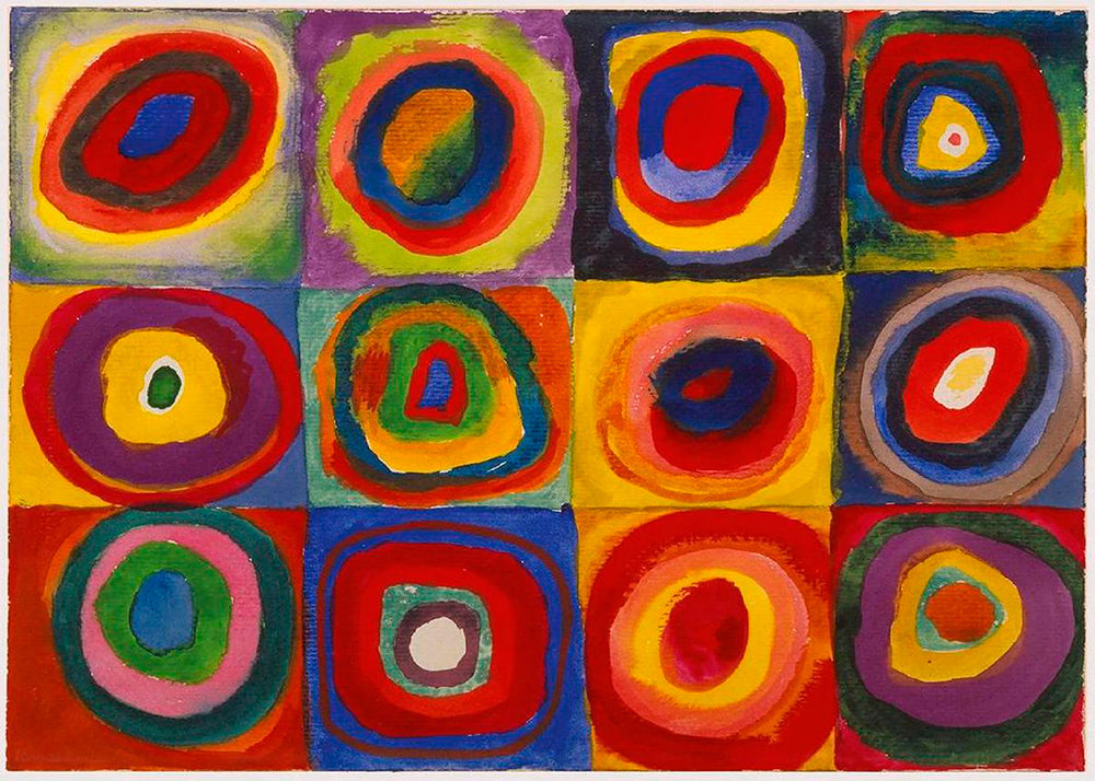Sandsberg | Farbstudie - Quadrate und konzentrische Ringe - Vasili Kandinsky