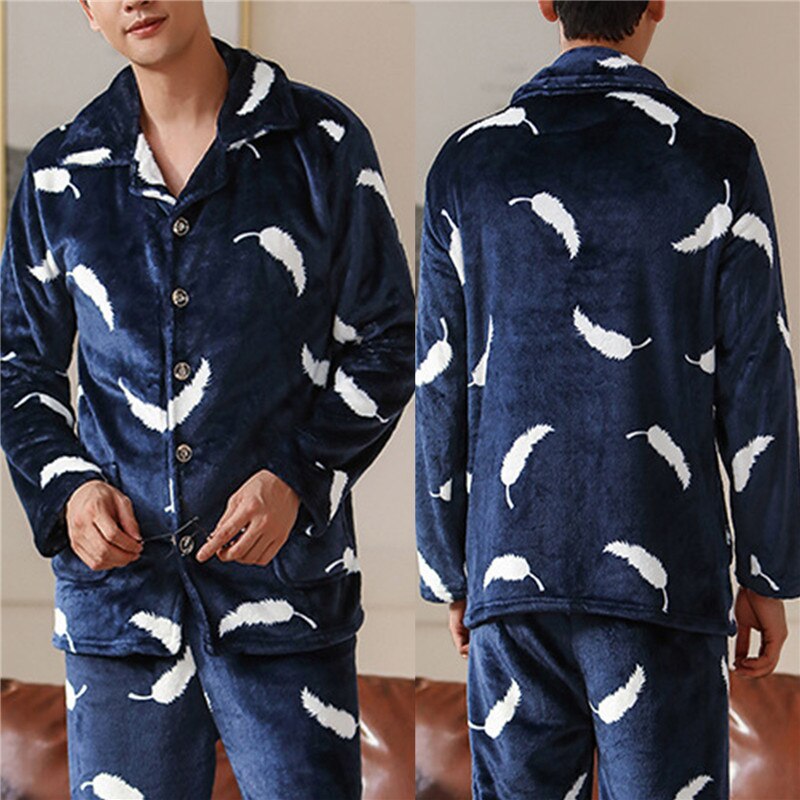 Herren Coral Fleece Schlafanzug
