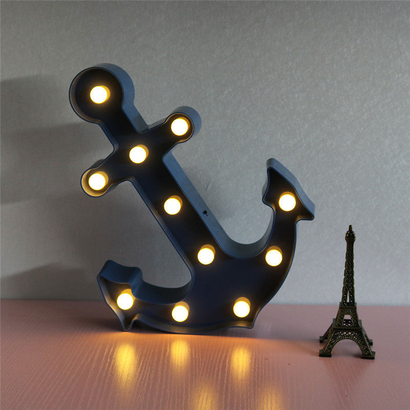 Skandinavische moderne Boot Anker ABS Batterie LED Wandleuchte Lampe