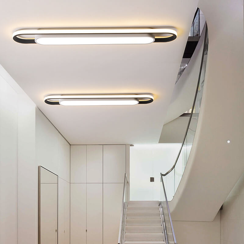 nordische geometrische rechteckige akrylpulver beschichtete LED-Deckenleuchte