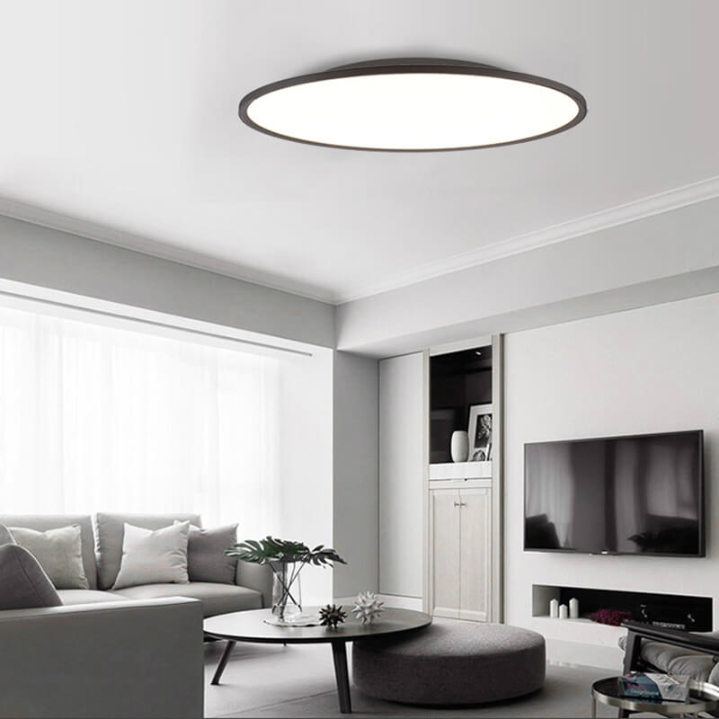 minimalistische Acryl-Aluminium runde Schirm LED Deckenleuchte für das Wohnzimmer