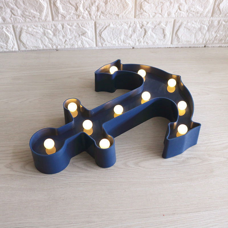 Skandinavische moderne Boot Anker ABS Batterie LED Wandleuchte Lampe