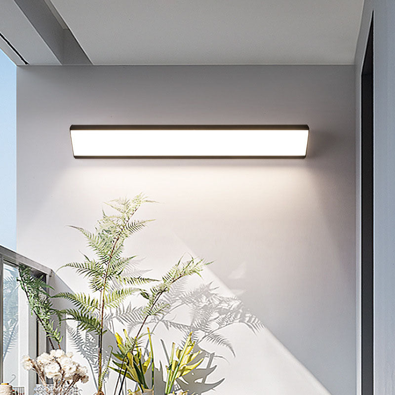 Zeitgenössische industrielle wasserdichte Aluminium rechteckige Rahmen Acryl LED Wandstrahler Lampe für Außenpatio