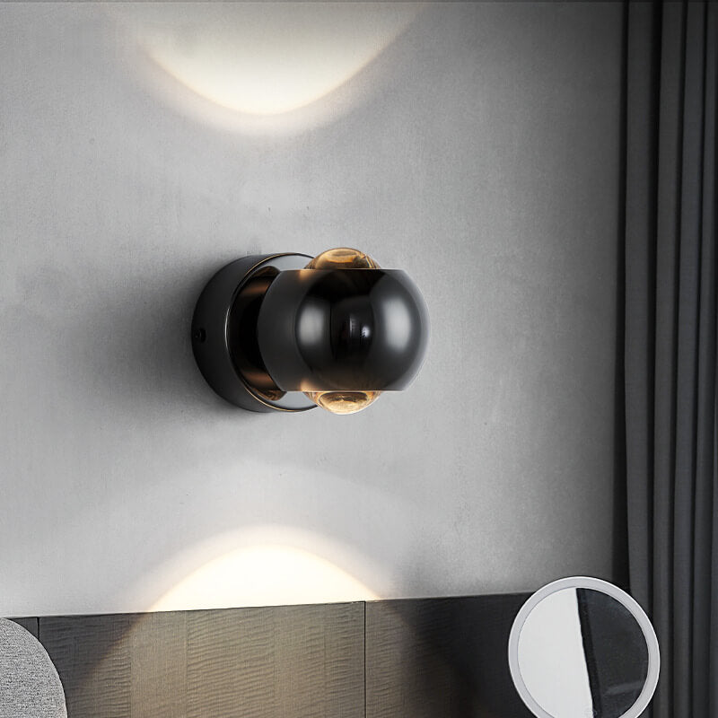Modern minimalist einfarbig rund drehbar Eisen Aluminium COB LED Wandleuchte lampe