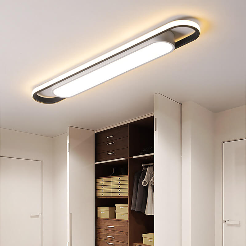 nordische geometrische rechteckige akrylpulver beschichtete LED-Deckenleuchte