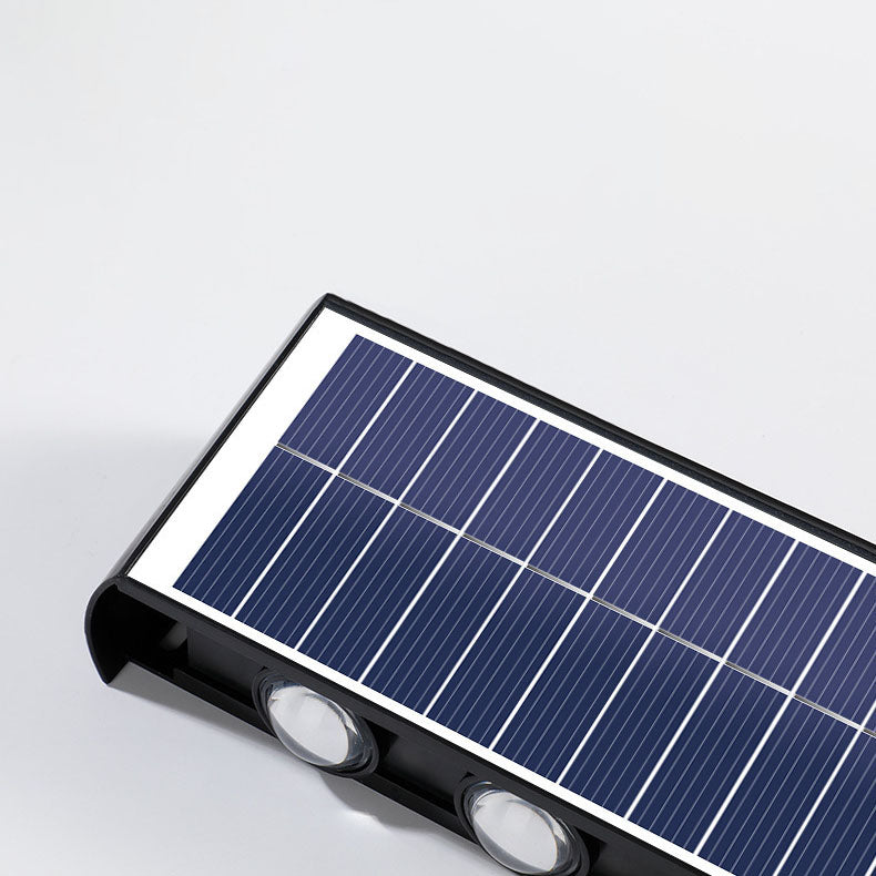 Moderne Einfachheit Solar Wasserdicht Rechteckige ABS PMMA LED Wandleuchte Lampe Für Außenpatio