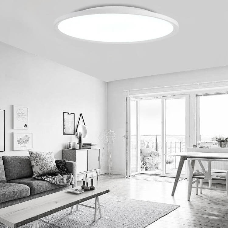 minimalistische Acryl-Aluminium runde Schirm LED Deckenleuchte für das Wohnzimmer