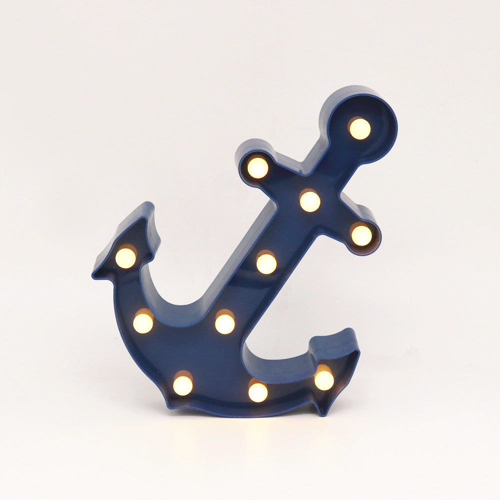 Skandinavische moderne Boot Anker ABS Batterie LED Wandleuchte Lampe