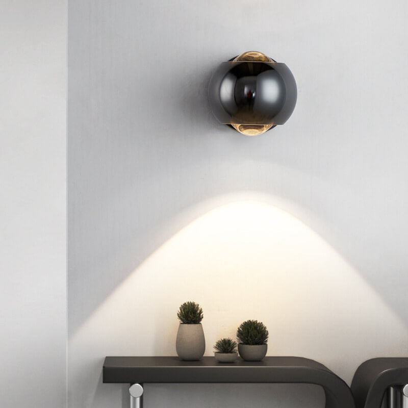 Modern minimalist einfarbig rund drehbar Eisen Aluminium COB LED Wandleuchte lampe