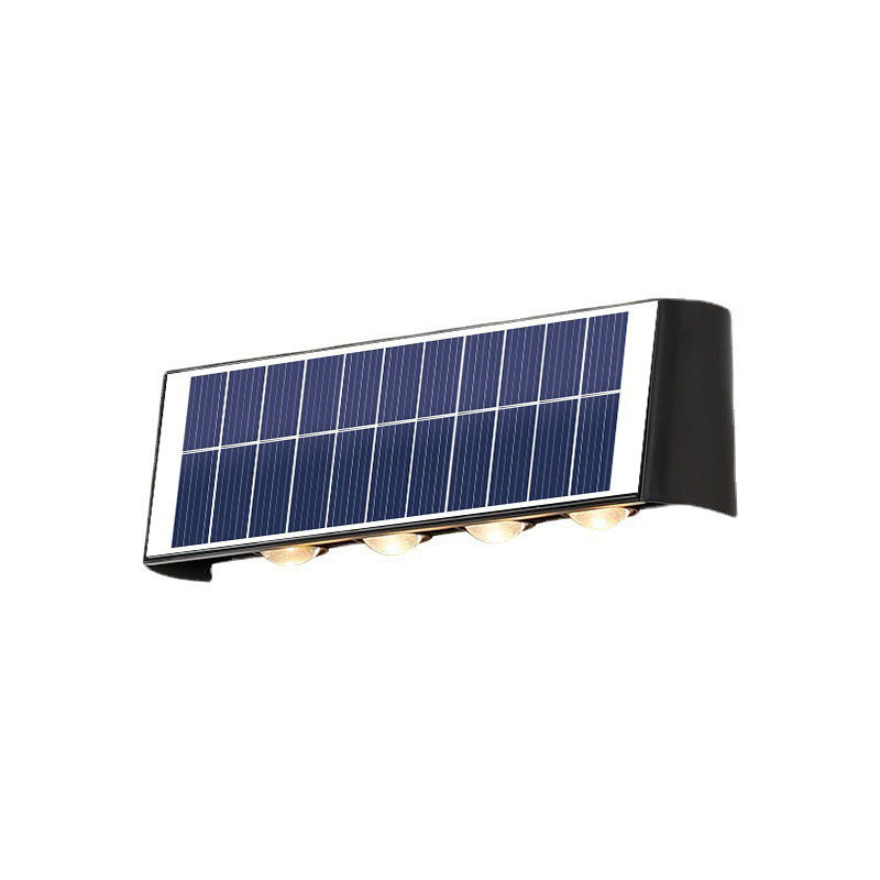 Moderne Einfachheit Solar Wasserdicht Rechteckige ABS PMMA LED Wandleuchte Lampe Für Außenpatio
