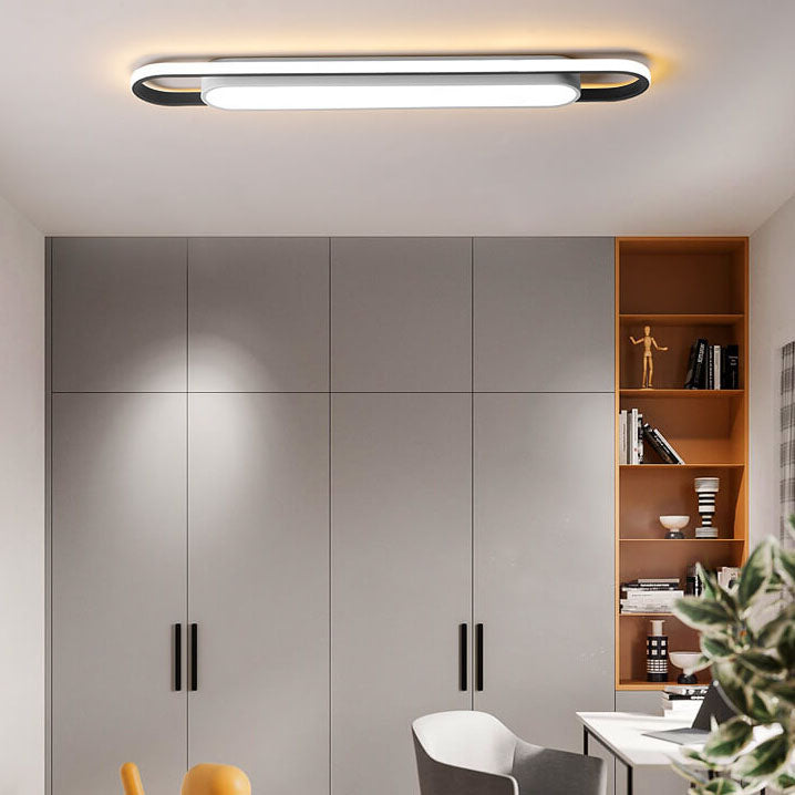 nordische geometrische rechteckige akrylpulver beschichtete LED-Deckenleuchte