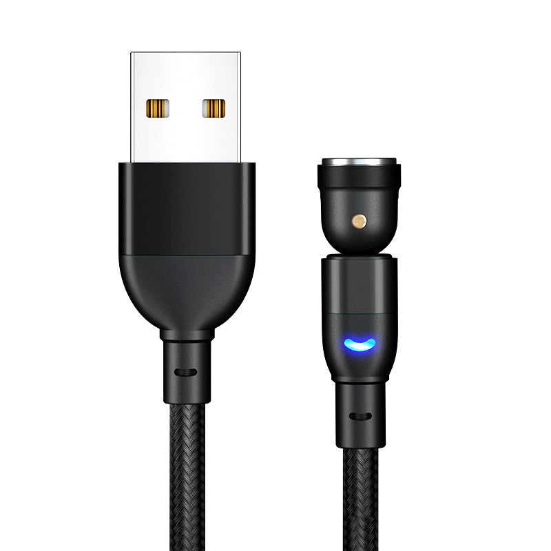 Datenkabel 540 Grad Blindabsaugung Rundes magnetisches Ladekabel Drei-in-eins gebogenes magnetisches Kabel