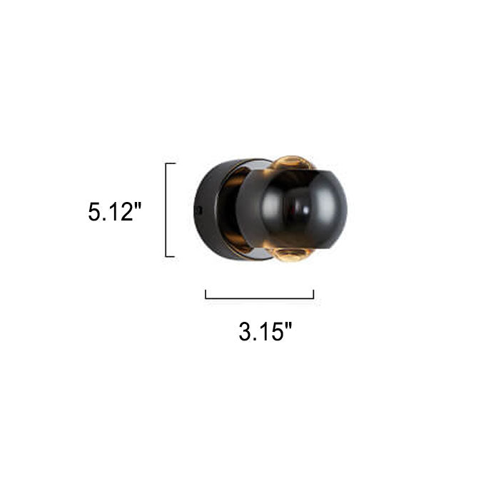 Modern minimalist einfarbig rund drehbar Eisen Aluminium COB LED Wandleuchte lampe