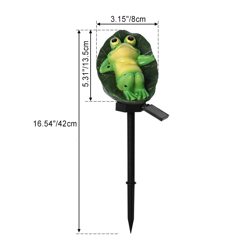 Moderne Art Deco wasserdicht Solar PP Kunststoffharz Frosch LED Landschaftsbeleuchtung Außenlicht für den Garten