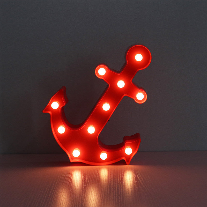 Skandinavische moderne Boot Anker ABS Batterie LED Wandleuchte Lampe