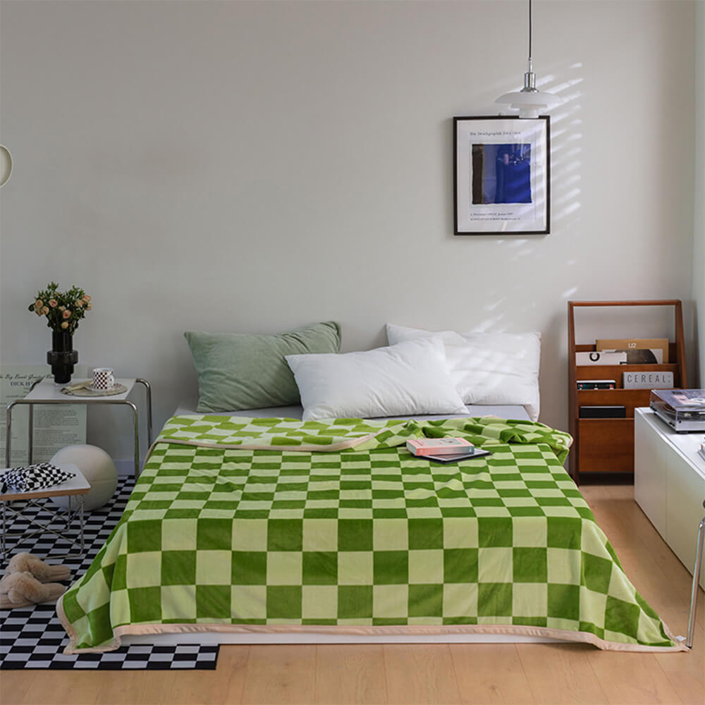 Kontrastierendes Schachbrett-Multipurpose-Flanell-Decke