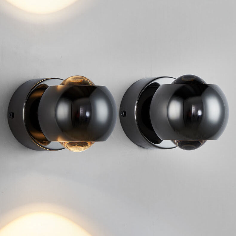 Modern minimalist einfarbig rund drehbar Eisen Aluminium COB LED Wandleuchte lampe
