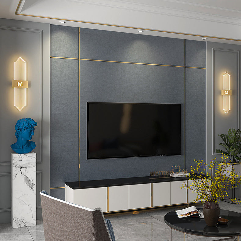 Moderne Luxus Eisen Acrylic Elliptische Streifen Spitz LED Wandleuchte für das Wohnzimmer