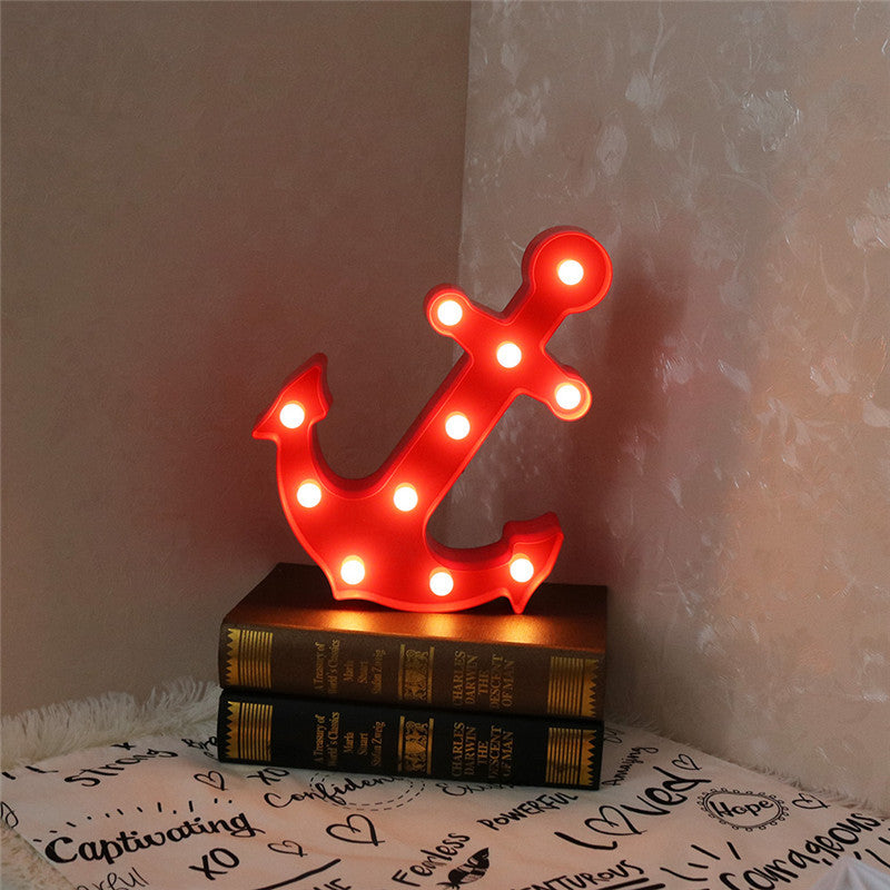 Skandinavische moderne Boot Anker ABS Batterie LED Wandleuchte Lampe