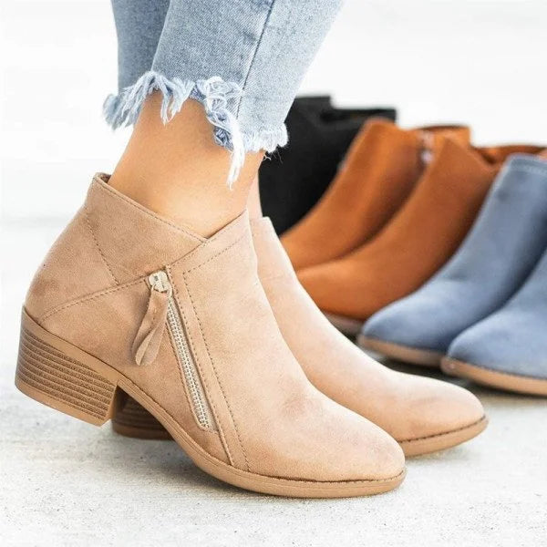 Orthopädische Damenstiefel aus Leder