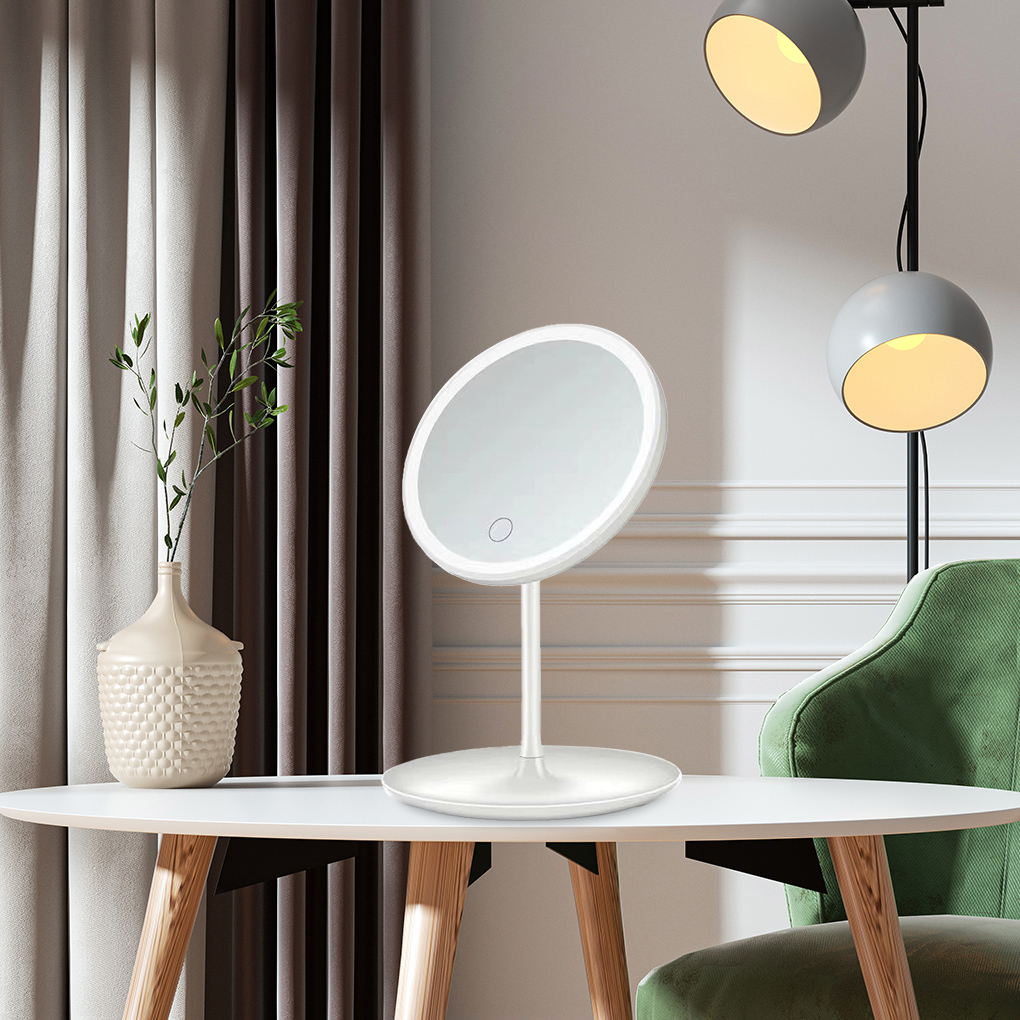 Glam️ | Schminkspiegel mit LED-Beleuchtung (USB-LED-Lichtleiste)