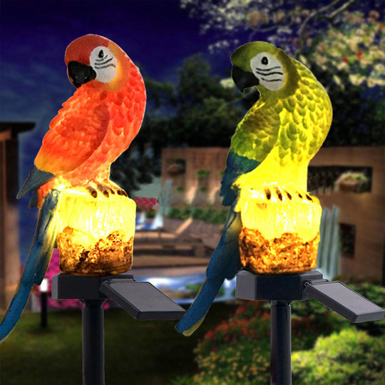 Sandsberg | Garten-Eule-Papagei-Statue LED Solarlicht Außen wasserdicht Rasenlampe