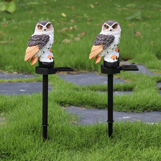 Sandsberg | Garten-Eule-Papagei-Statue LED Solarlicht Außen wasserdicht Rasenlampe