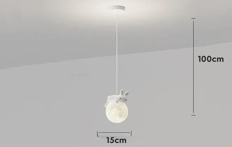 Niedliche Tieranhängerlampe für das Kinderzimmer – Kreative Mondlampe mit Bärendesign