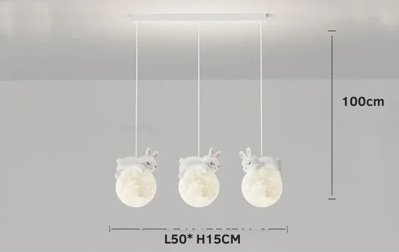 Niedliche Tieranhängerlampe für das Kinderzimmer – Kreative Mondlampe mit Bärendesign