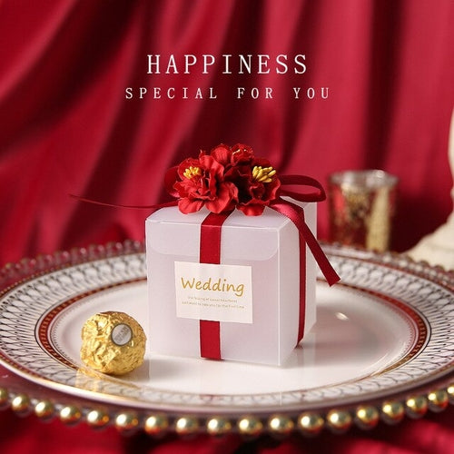 10 Teile/satz Hochzeit Geschenk Box 7x7cm Quadratische Transparente PVC Candy Box