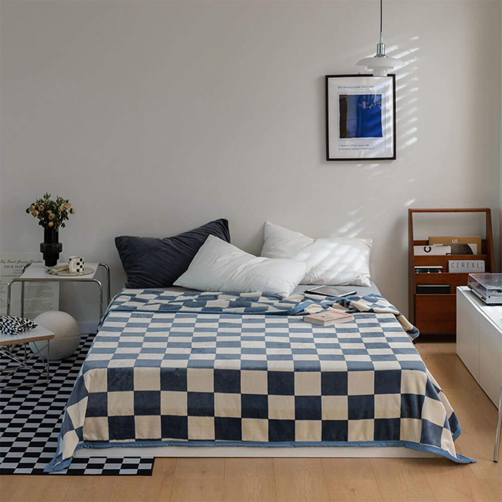 Kontrastierendes Schachbrett-Multipurpose-Flanell-Decke