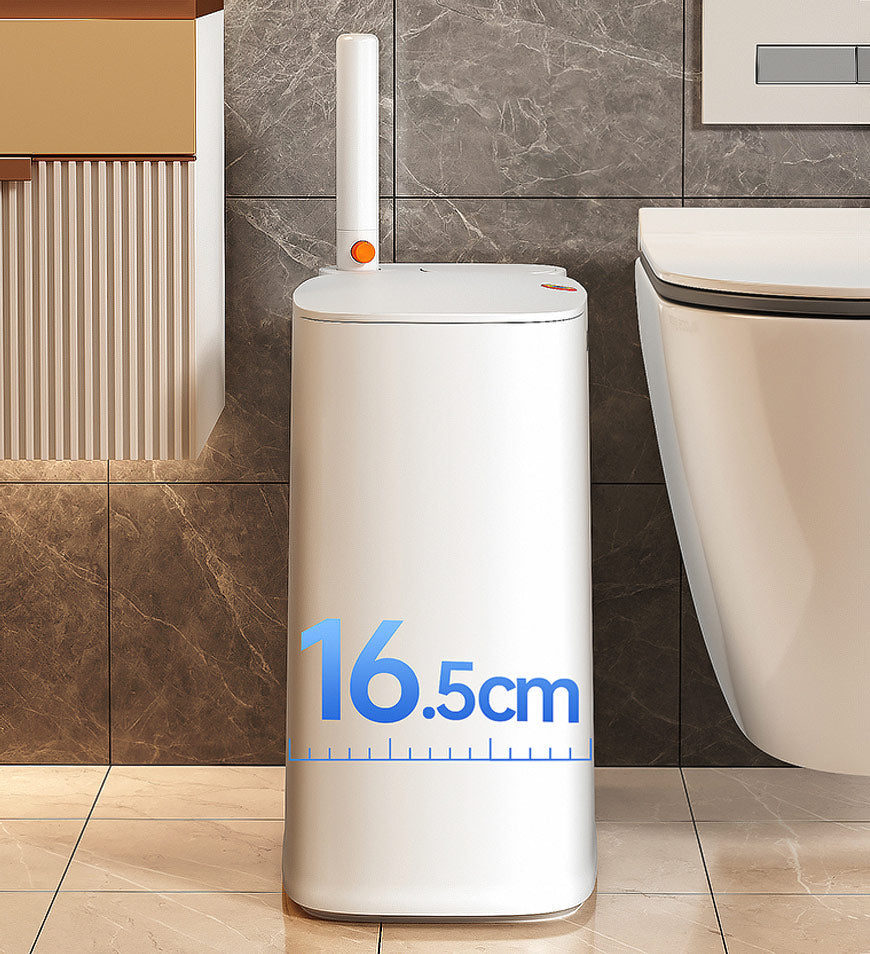 2 in 1 Schmaler Badezimmer-Mülleimer mit Toilettenbürste Z32