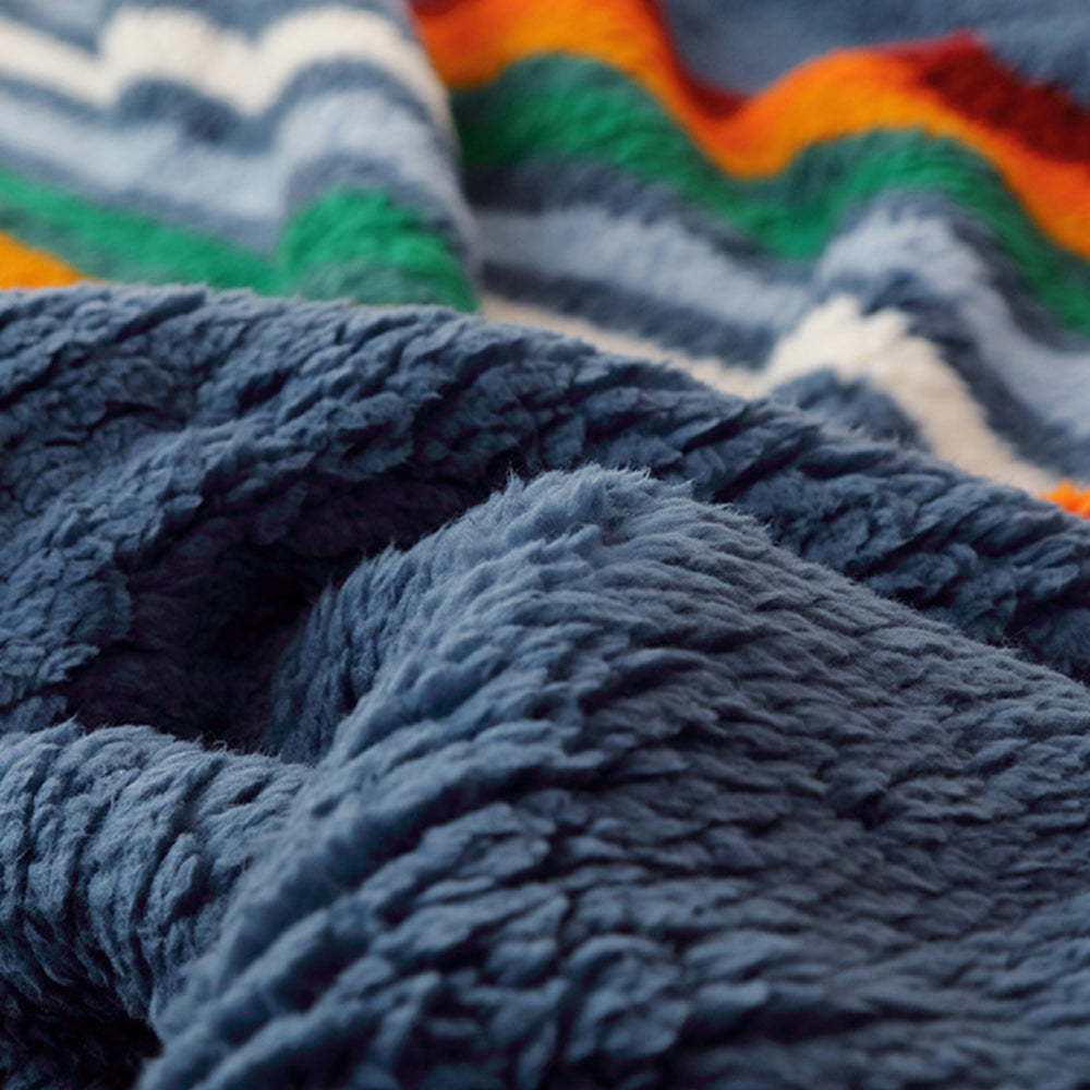Bohemian Print Mikrofaser Doppel-Layer Sherpa Fleece Decke