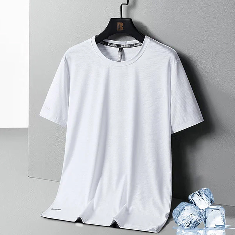 Herren schnelltrocknendes Eis Seiden T-Shirt