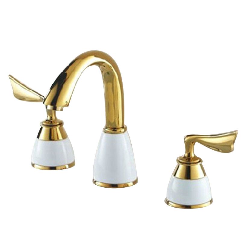 Sandsberg | Deck Mounted Roman Tub Faucet Niedriger Bogen Bronze Romantische Badewannenarmatur Set