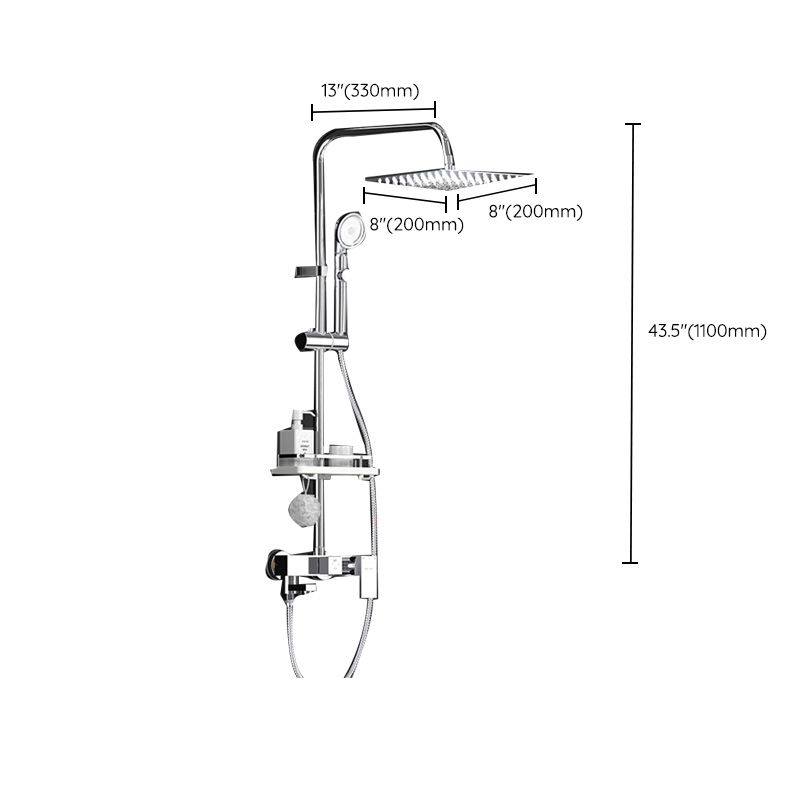Sandsberg | Wandmontiertes Duschsystem Griff Hebel Spot Resist Kupfer Duschsystem