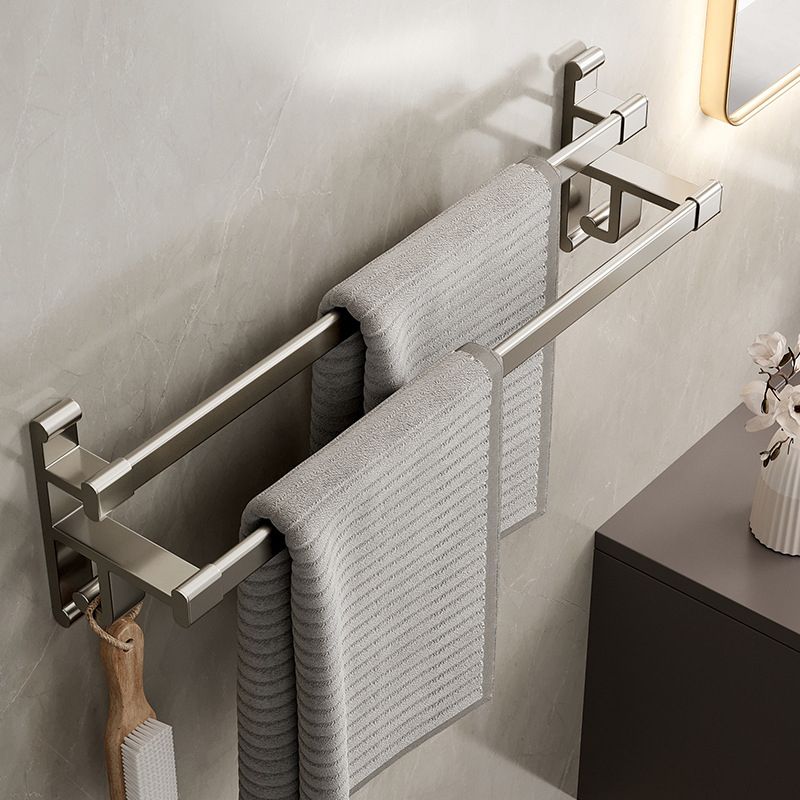 Sandsberg | Graues Badezimmer Zubehör Set Zeitgenössischer Stil Aluminium Handtuchstange