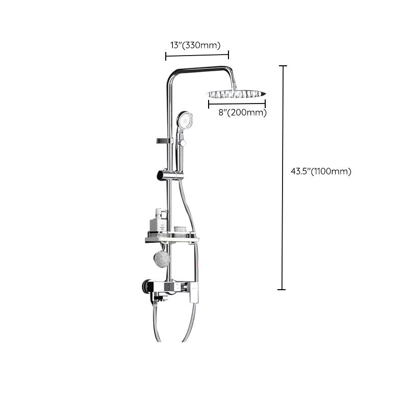 Sandsberg | Wandmontiertes Duschsystem Griff Hebel Spot Resist Kupfer Duschsystem
