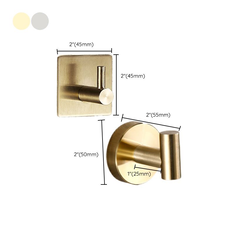 Sandsberg | Modernes Badezimmerzubehör-Set Metall Kleiderhaken in poliertem Chrom/Gold