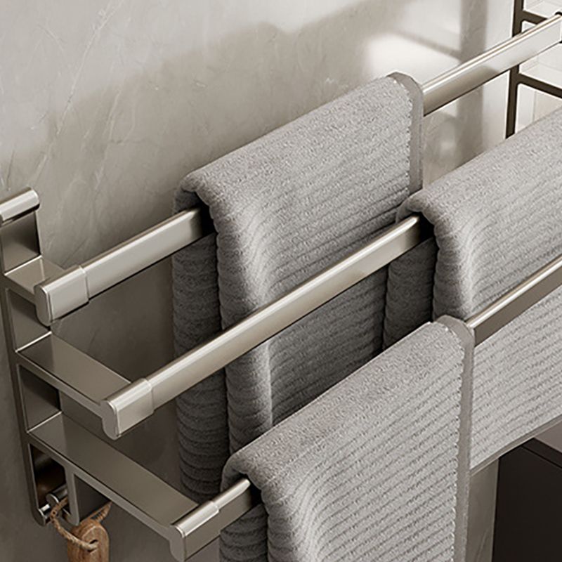 Sandsberg | Graues Badezimmer Zubehör Set Zeitgenössischer Stil Aluminium Handtuchstange